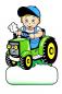 Preview: Baby Traktor grün