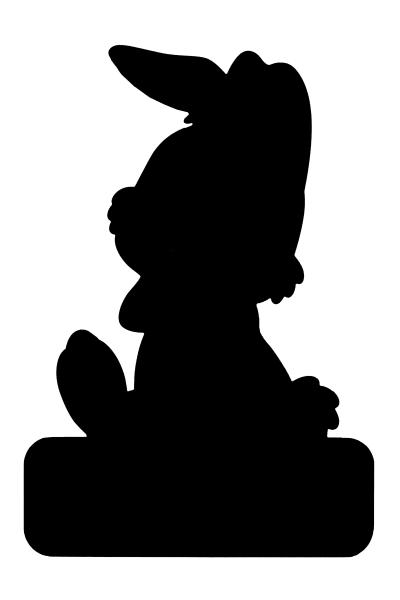 Geburtstafel Hase grau - personalisierbar - 70x100cm
