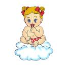 Geburtstafel Baby Wolke - personalisierbar - 70x100cm