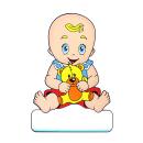 Geburtstafel Babyboy mit Bär - personalisierbar - 70x100cm